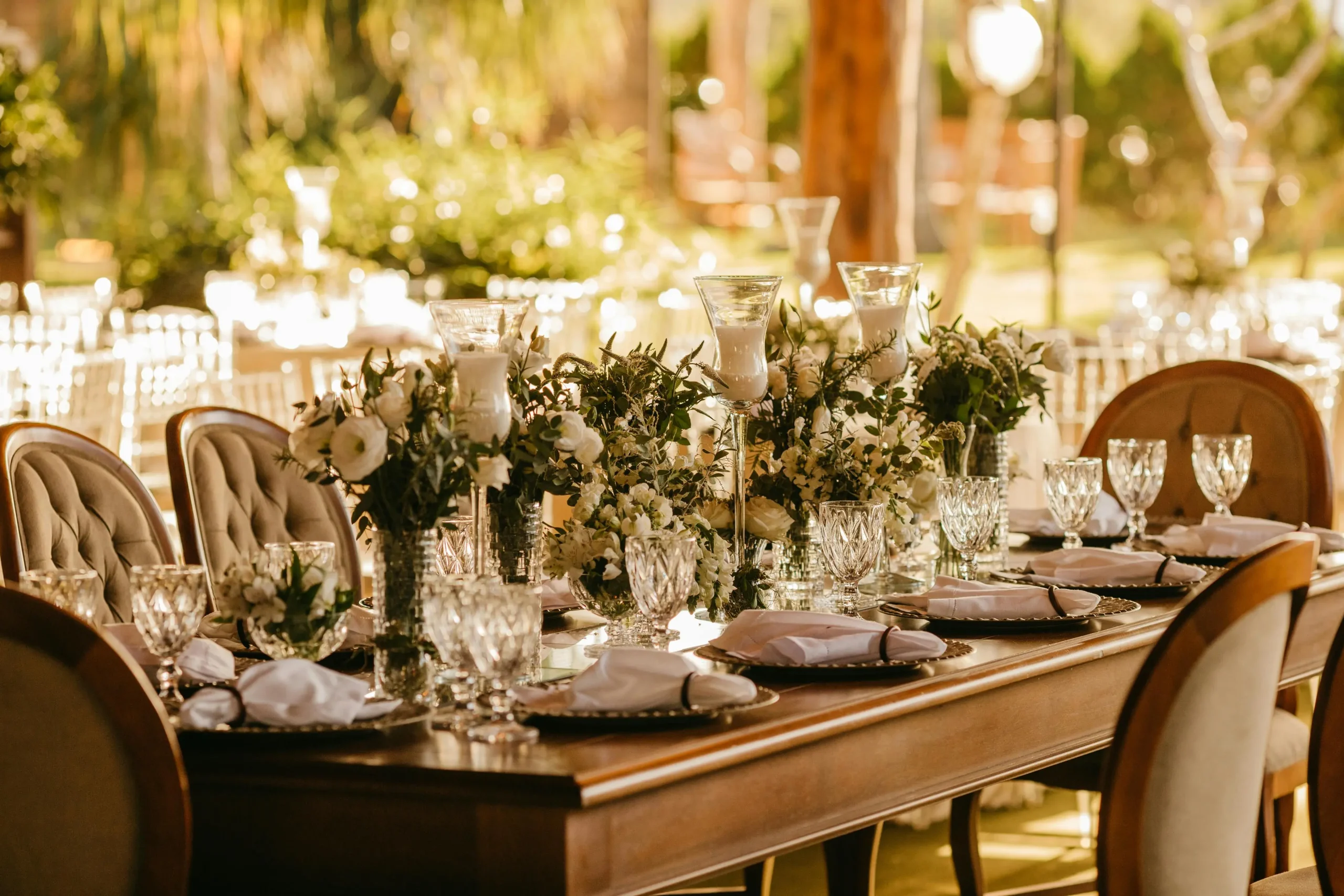 décoration d'une table de mariage