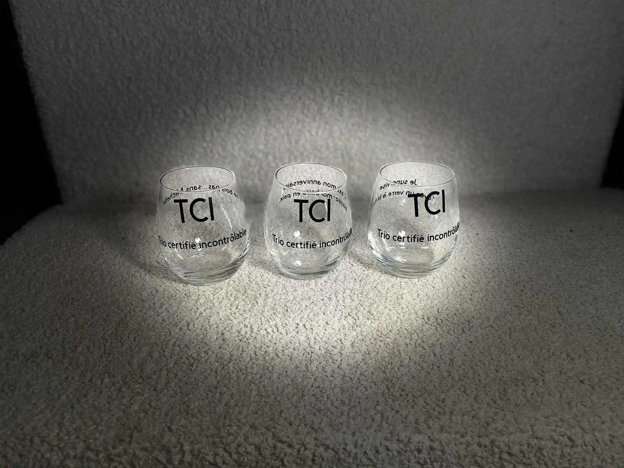 verre personnalisé trio